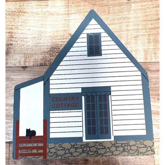 The Cats Meow 1992 Goulds Florida Country Cottage Wooden House Collectible Histo - Picture 1 of 3